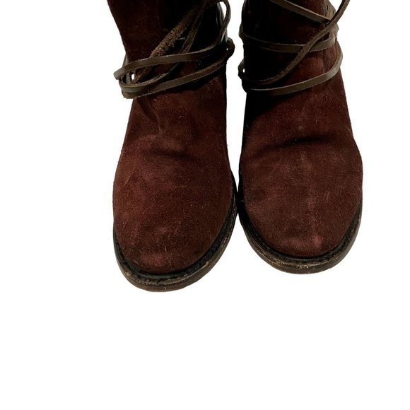 Freebird By Steven Coal Wine Color Lace Up Boot Size 7 Rare Color - Picture 5 of 8